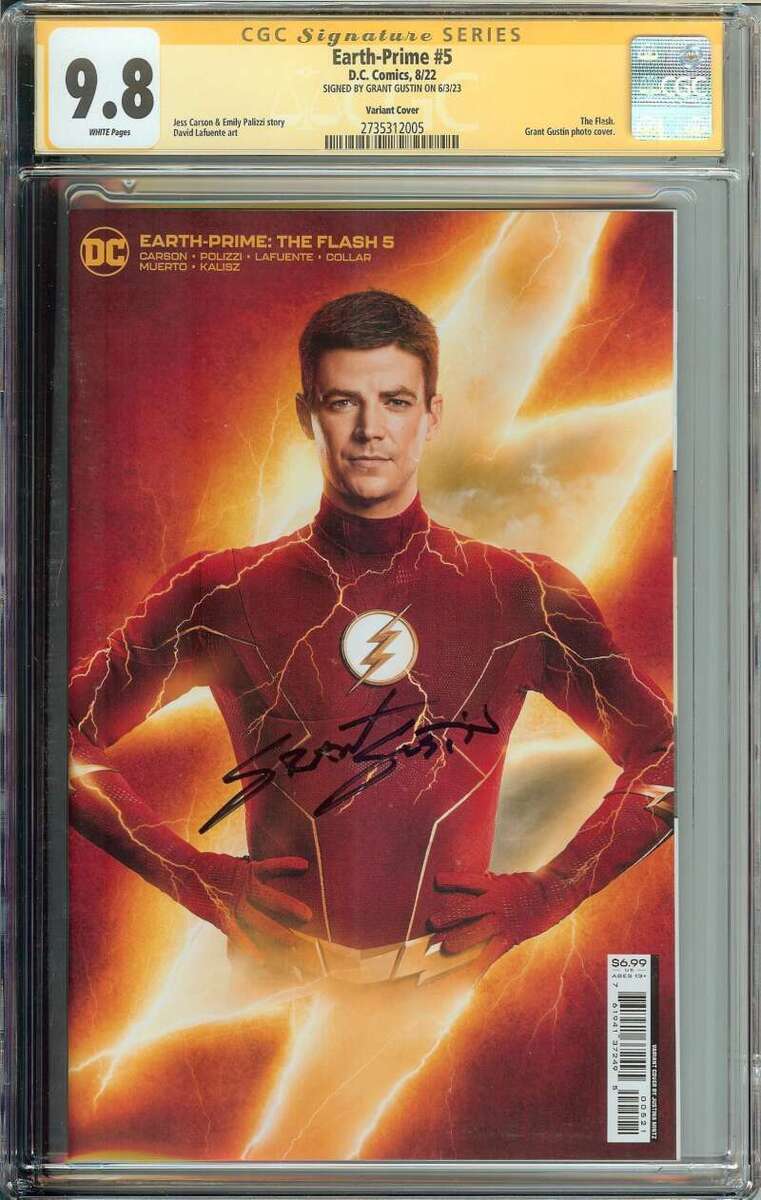 Earth-Prime #5 SS CGC 9.8 Grant Gustin The Flash Photo Cover Earth-Prime #5 SS CGC 9.8 Grant Gustin The Flash Photo Cover