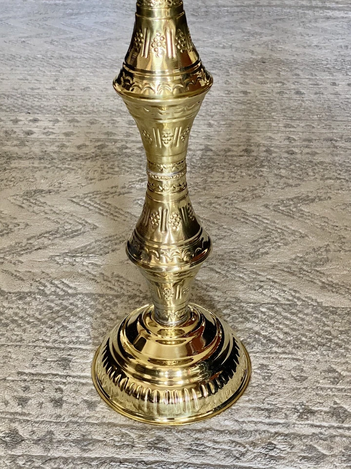 Authentic traditional Moroccan Brass Table Serving Tea Tray Table - Image 2 of 4