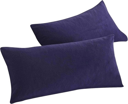 2 X Kissenbezug Mikrofaser Fleece Kopfkissenbezug Reißverschluss 40x80 cm - Bild 7 von 13