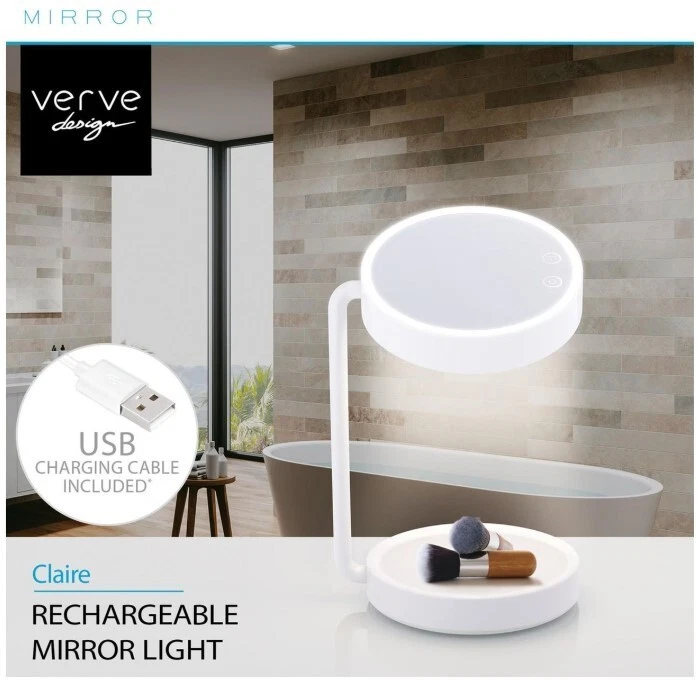 Rechargeable sale mirror light