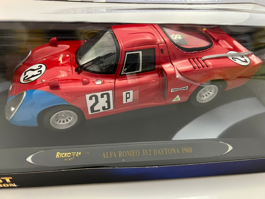 1/18 Ricko アルファロミオ 33.2 DAYTONA RICKO 1:18 1968 ALFA ROMEO (Racing) 33.2 DAYTONA New Old