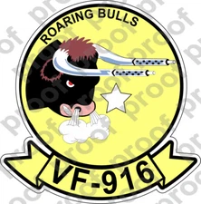 STICKER USN VF 916 ROARING BULLS