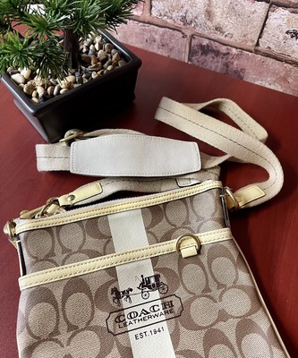 Authentic Coach Heritage Stripe Cross-body Bag Purse 40924 EUC 