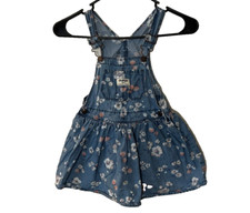 Oshkosh B'Gosh Girls Floral Skirtalls Overalls Size 4T