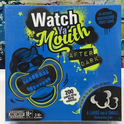 Watch Ya' Mouth After Dark Adult Party Game 200 Cards Glow in the Dark Funny NEW
