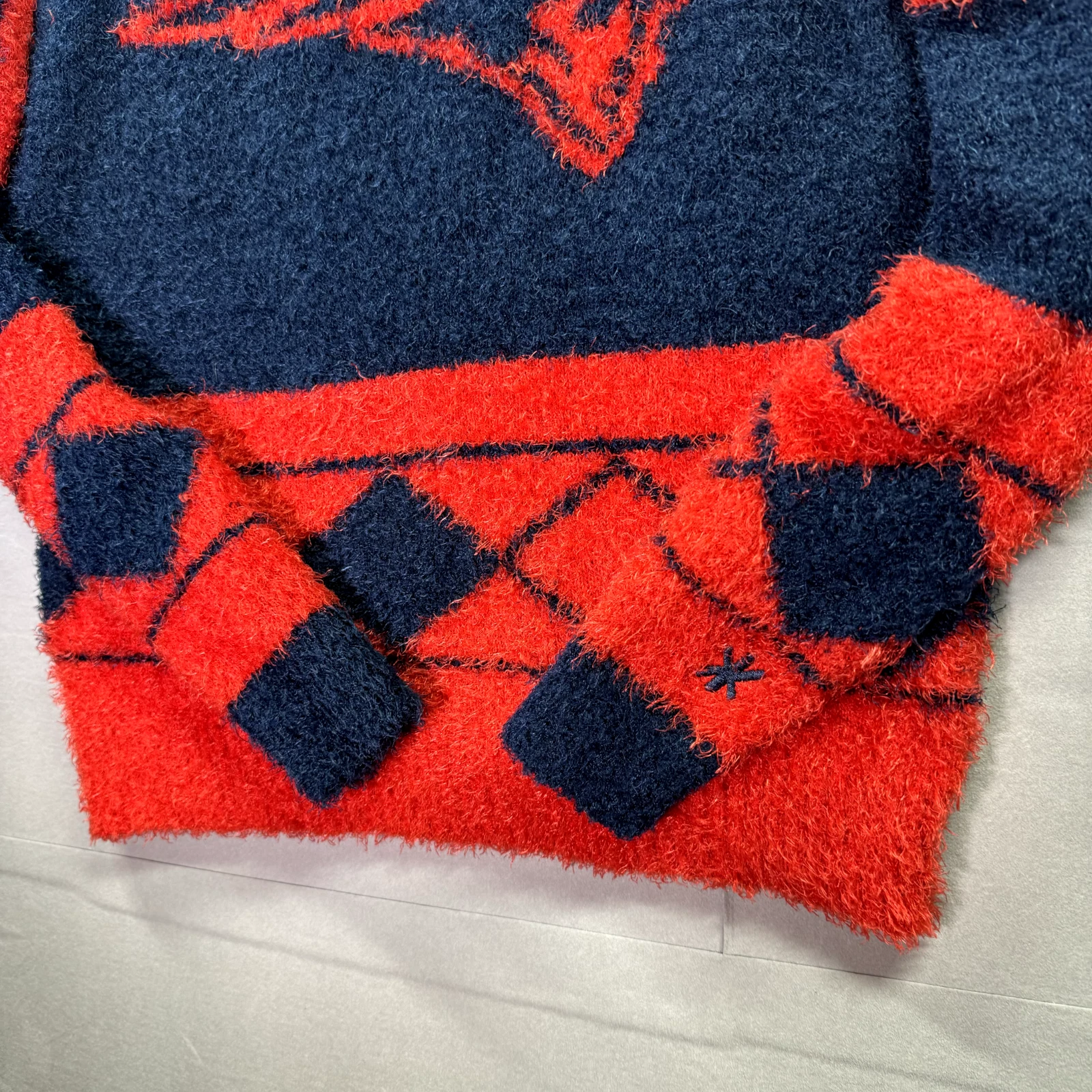 VETEMENTS Maglione natalizio sfocato NFL New England Patriots donna piccolo calcio festa