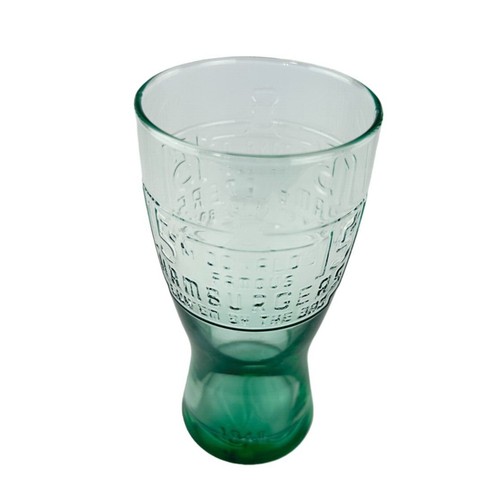 Vintage McDonalds 1948 Famous 15 Cent Hamburger Collectible Green Glass 6.75" - Picture 18 of 20