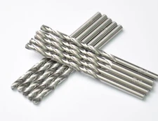 10pcs 13/64" x3-5/8" Jobber Length Drill Bits HSS M2 Fully Ground For Metal Wood