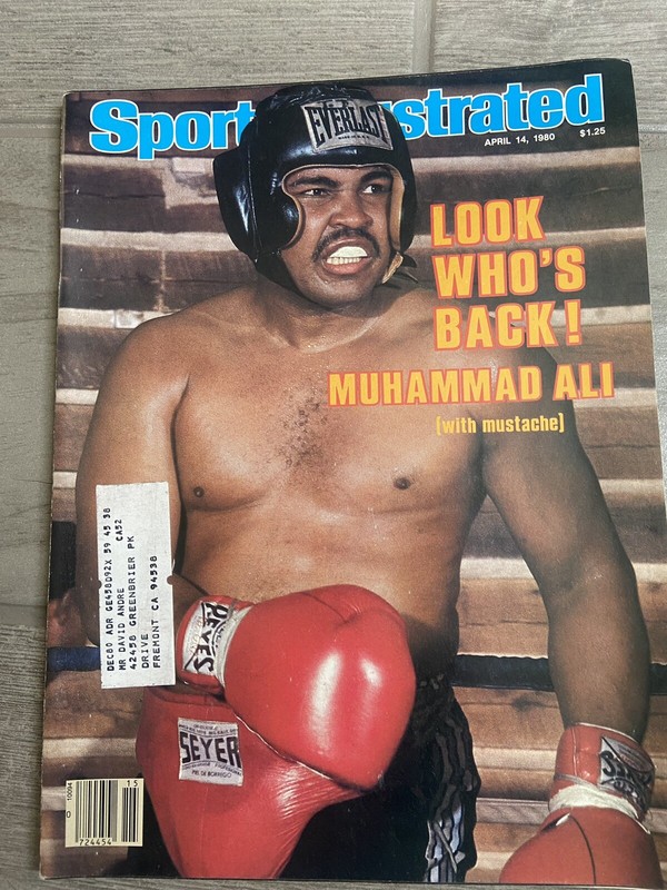 Sports Illustrated: BOXING GOAT - MUHAMMED ALI (WITH MUSTACHE) / APRIL 14, 1980