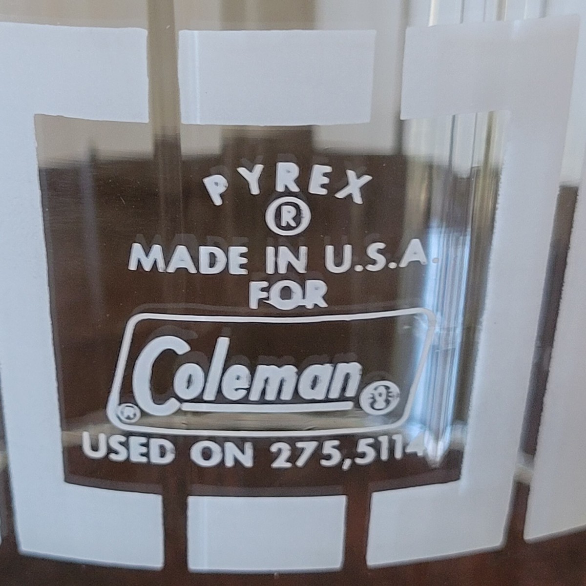 Vintage Very Rare Coleman 275 5114 Fluted Globe with Frosted Vintage Very Rare Coleman 275 5114 Fluted Globe with Frosted