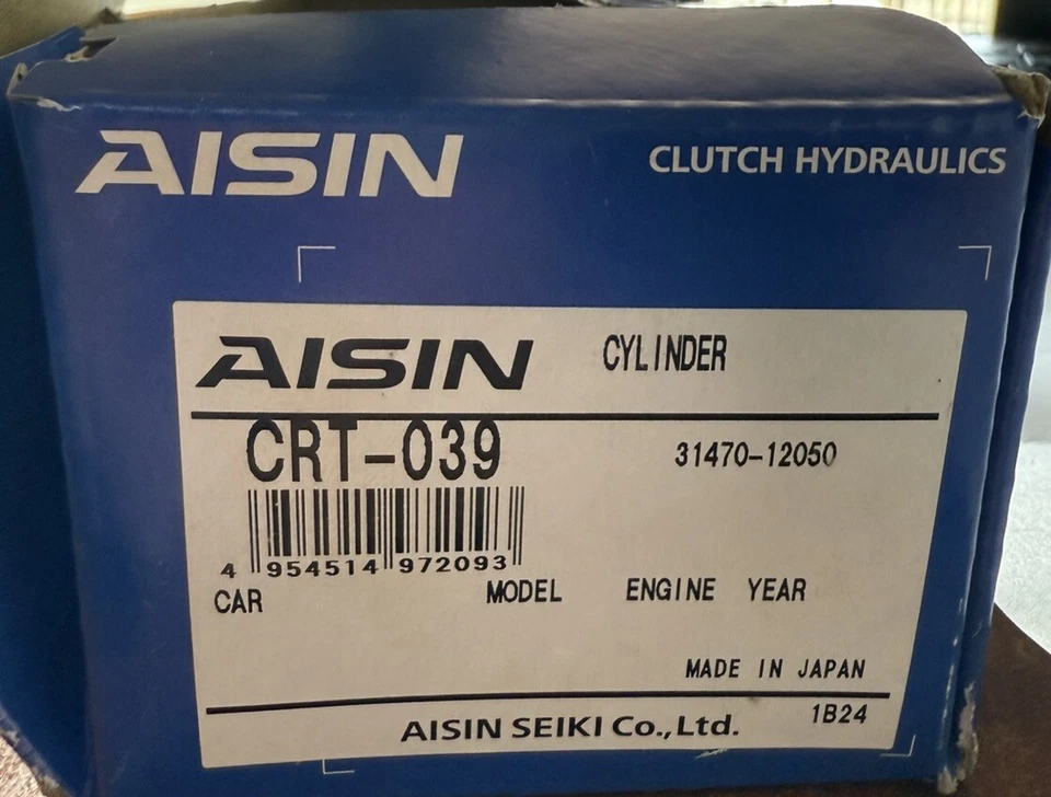 Cilindro esclavo embrague-eng Código: 4AC Aisin CRT-039 se adapta a Toyota Corolla 1985 Foto 4 de 4