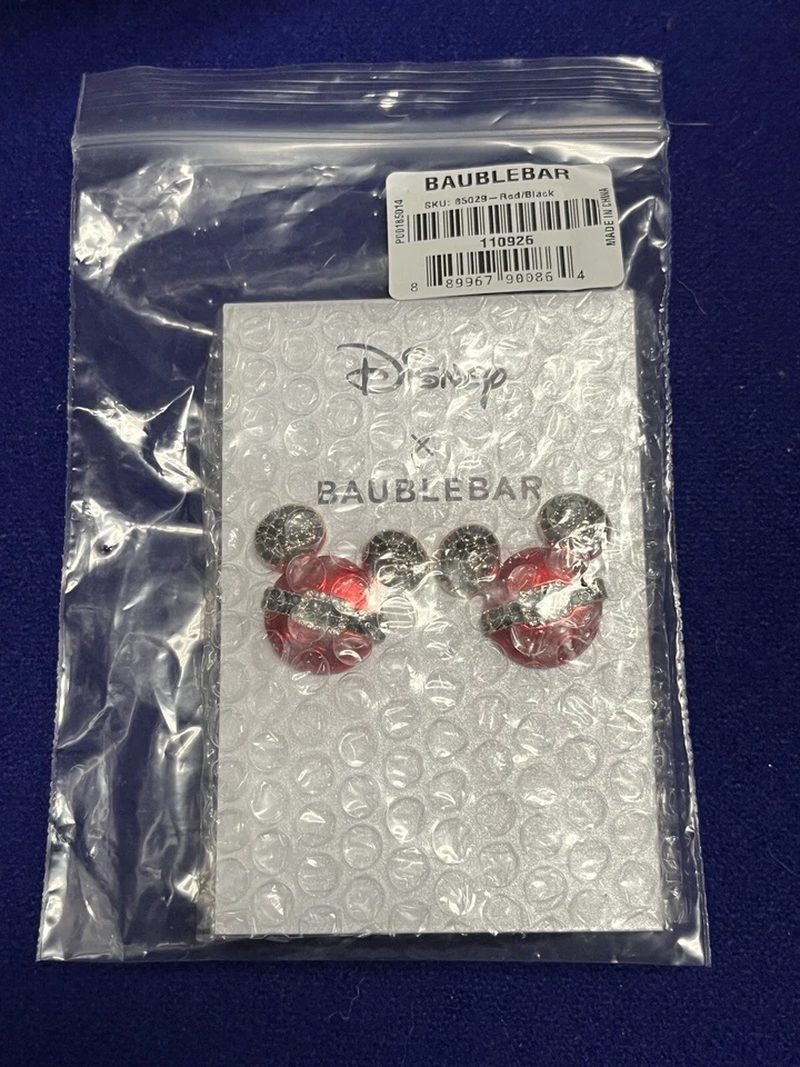 Baublebar Disney Navidad Mickey Mouse Traje de Papá Noel Pendientes NUEVO Foto 2 de 4