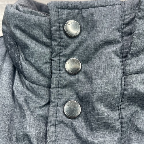 Hugo Boss Jacket Mens 42 Charcoal Puffer Elbow Patches Minimalist Academia Chore - Picture 9 of 20