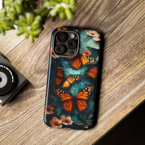 Monarch Butterfly Stained Glass - Phone Ink Cover Case for iPhone, Galaxy, Pixel - 第 57/281 張圖片