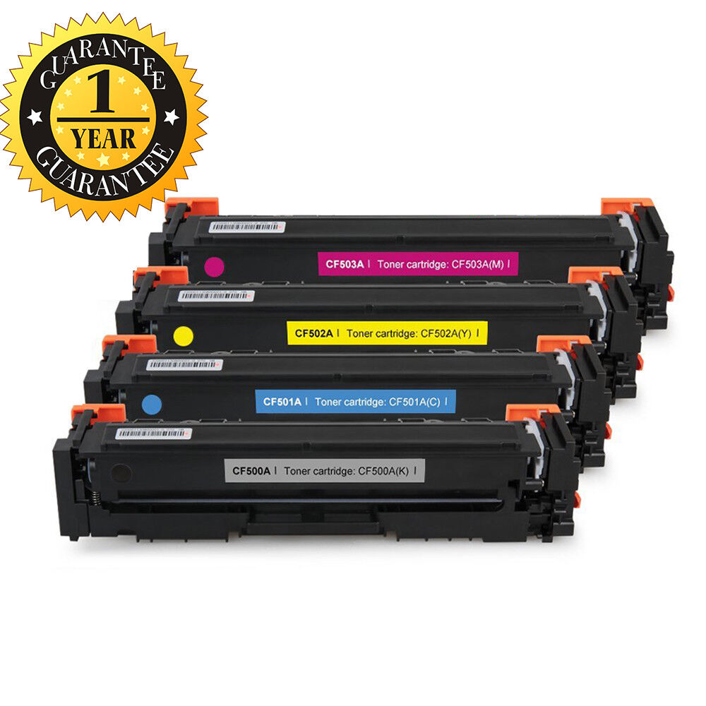 4PK Use For HP 202A Toner CF500A Color LaserJet Pro MFP M281fdw M281cdw M254dw