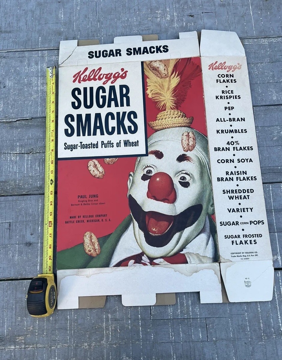 Vintage Display 1950s Frosted Flakes Ringling Brothers Cereal Box