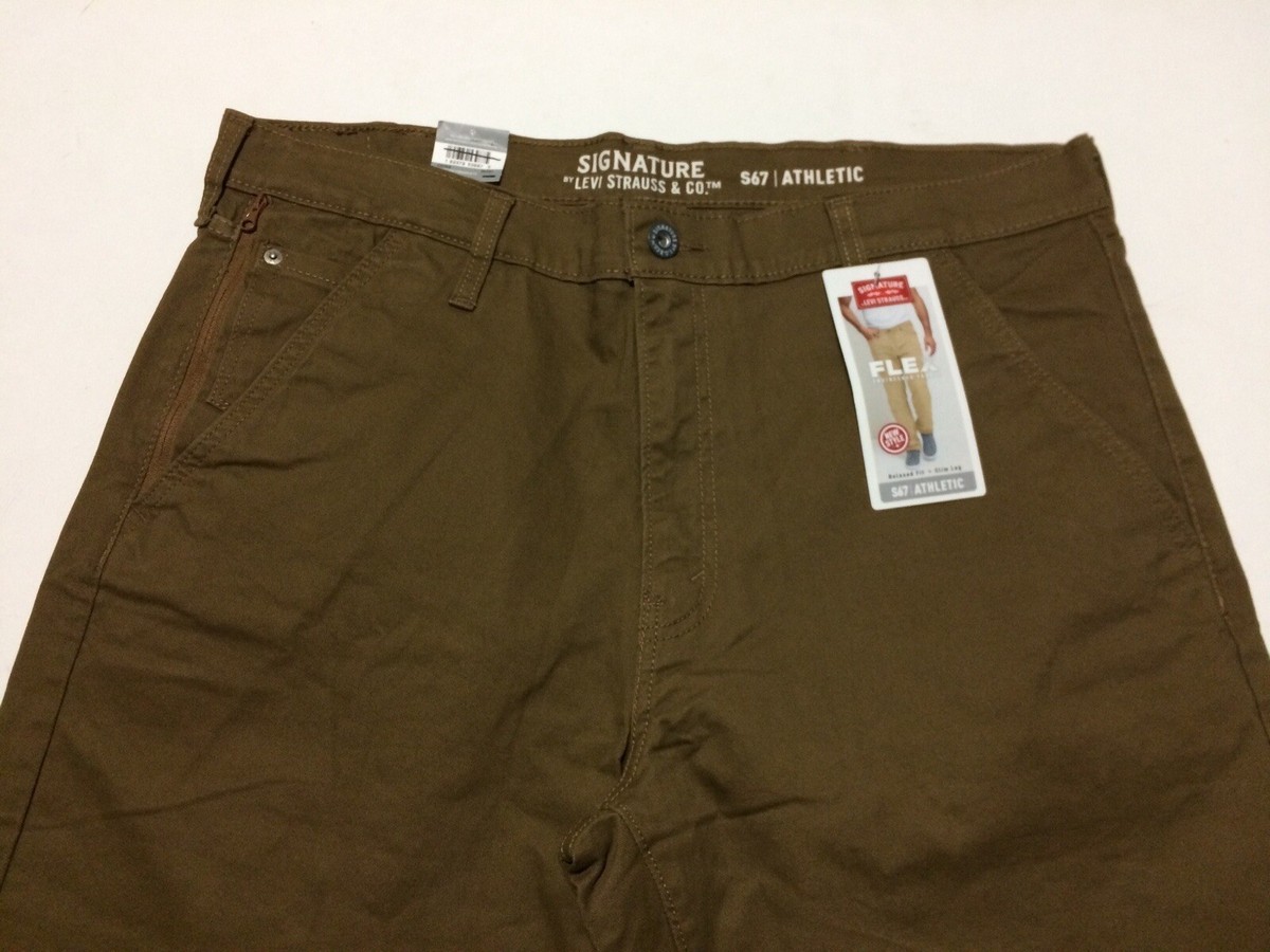 Signature by Levi Strauss & Co. 567 Athletic Brown 38X32 Mens NWT