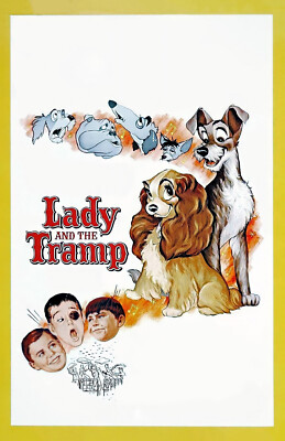 AA2668 Lady and the Tramp Film By Clyde Geronimi 1955 Movie Poster 11x17