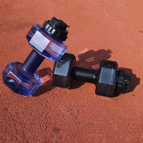 Large Capacity Sports Water Bottle Dumbbell PETG Fitness Gym Jug Kettle