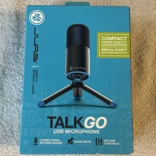 JLab Talk Go USB Microphone 96kHz/24 Bit Recording Sample Rate Upcycled