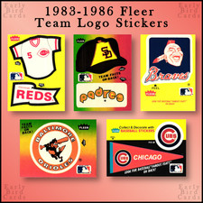 1983-1986 Fleer Baseball Team Logo Stickers / Pick Your Cards / Buy4+ Save40%