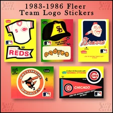 1983-1986 Fleer Baseball Team Logo Stickers / Pick Your Cards / Buy4+ Save40%