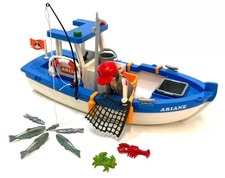 Playmobil * 5131 * Angler / Fischer * Fischkutter Ariane * Angel Fische Netz etc