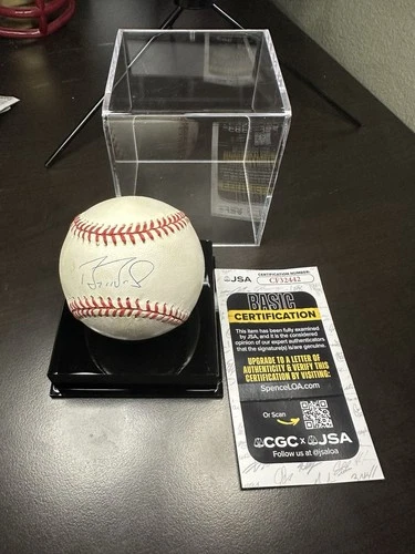 Barry Bonds Signed Autographed National League Baseball Ball JSA COA With Case