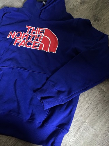 THE NORTH FACE Mens USA Box Pullover Size Medium M Hoodie Bolt Blue NEW - Picture 2 of 8