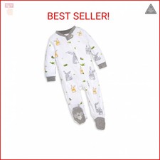 Burt's Bees Baby Sleep and Play PJs, 100 Organic Cotton One-Piece Zip Front Rom