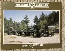 1996 Military Vehicles Magazine Calendar -Vintage-MINT Condition, Never Used!!!