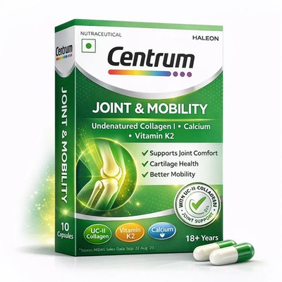 Centrum Joint & Mobility Capsules UC-II Collagen K2 Calcium Pack of 10