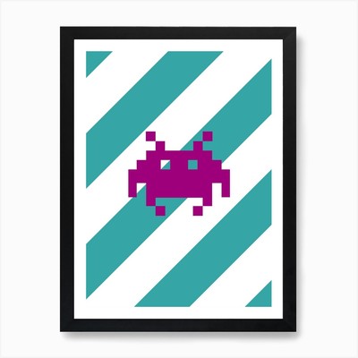 Invader 3 Art Print Framed Wall Art Poster Canvas Print Picture