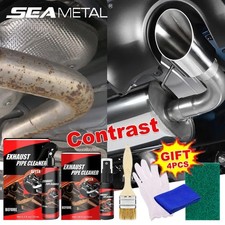 Exhaust Pipe Cleaner and Rust Remover Kit with Brush and Gloves