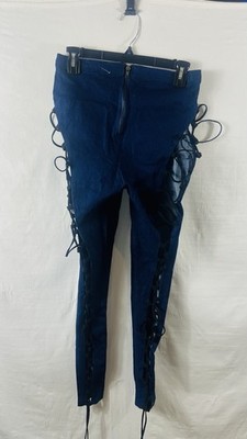 Hot & Delicious Lace Up Denim Jeans Youth/Adult Size M Skinny