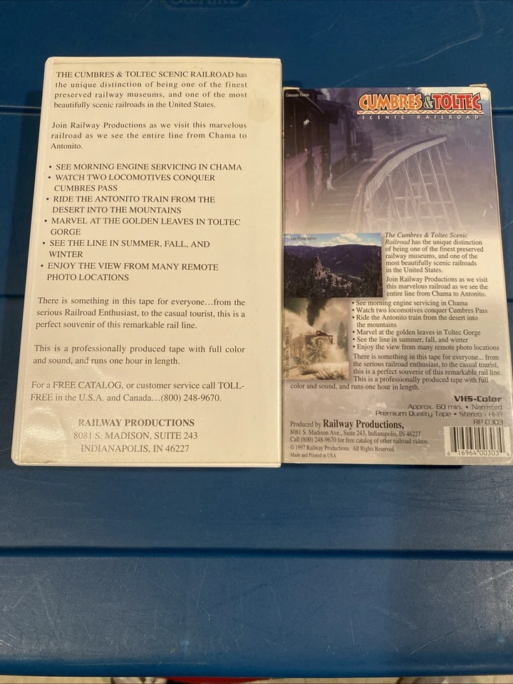 Rare Railway productions VHS Cumbres & Toltec Scenic Railroad 1993 Steam Trains - Image 3 of 4