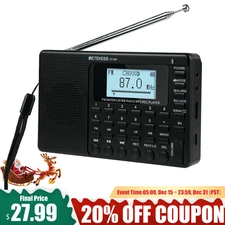 V115P Portable Radio,AM FM SW WB Radio,Digital Stereo Bluetooth Radio Xmas Gift