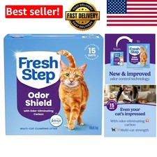 15 Days Odor Control Cat Litter, 14 lb Low Dust Clumping with Activated Charcoal 1.43 per pound