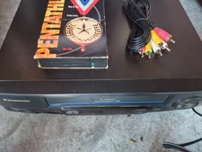 VTG Panasonic VHS Player Blue Line PV-V4021 4-Head VCR Recorder No Remote AV