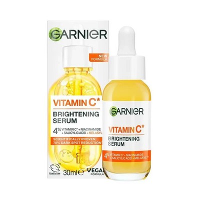 Garnier Vitamin C Brightening Serum 30ml Antioxidant Reduce Dark Spots Even Skin