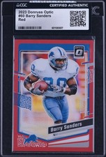2023 Donruss Optic Red Barry Sanders /99 #60 CGC AUTH