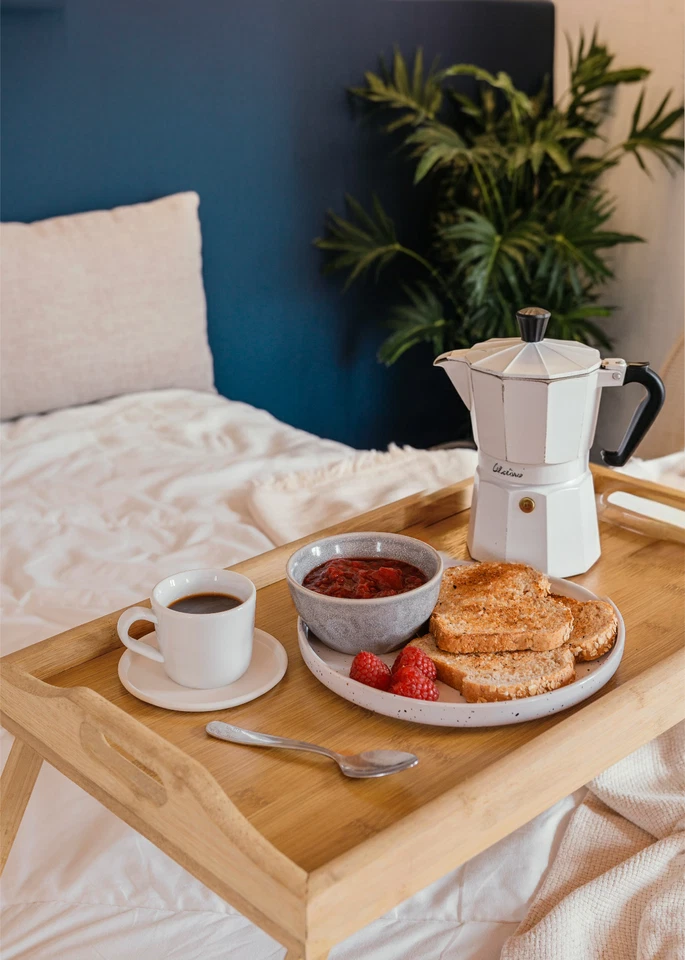 Frühstückstablett Tablett Holz klappbar Betttablett mit Beinen Serviertablett - Bild 4 von 4