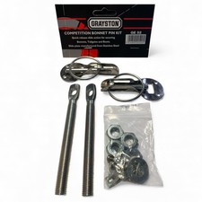 Stainless Steel Bonnet Pin Set Rally Race Track day Auto grass Car Grayston