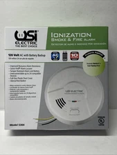 USI Electric 5304 Hardwired Ionization Smoke and Fire Alarm with Battery Backup