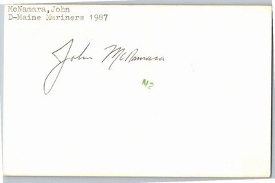1980's -John McNamara- Signed/Autograph/Auto Postcard Maine Mariners NHL