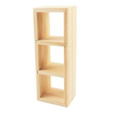 Maison de Poupées 3 Cube Présentation Unité Moderne Bare Bois Étagères Miniature