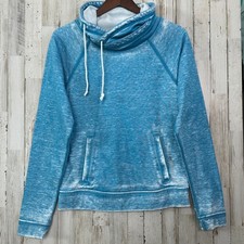 NWOT Reebok Sweatshirt Small Blue Cowl Neck Sportswear Athleisure Loungewear
