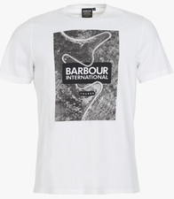Image of Barbour International Snakepass Graphic T Shirt White XL Tailored RRP £34.95