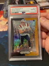 2024 Prizm Deca Black Gold Shimmer FOTL Drake Maye PSA 10 Rookie Card 3/8