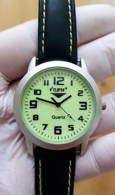 ECLIPSE Uhr Unisex | Leuchtend im Dunkeln | Neue Batterie | Top!